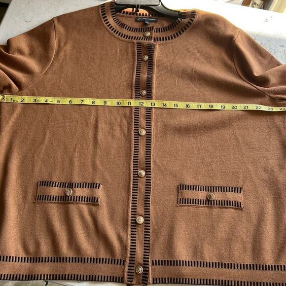 Adriana Papell women's size XL, button-down, long sleeve sweater jacket cardigan - Picture 8 of 10